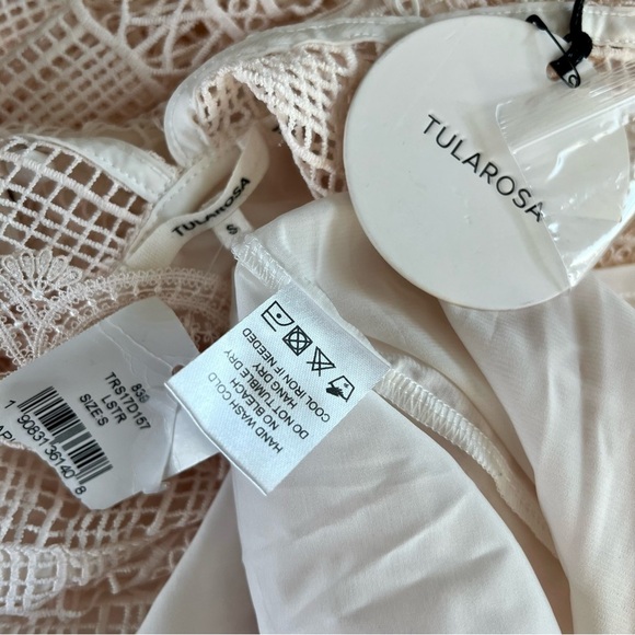 NWT Tularosa Matilda Lace Dress Luster Small Nude Floral Eyelet Embroidered - Picture 4 of 10